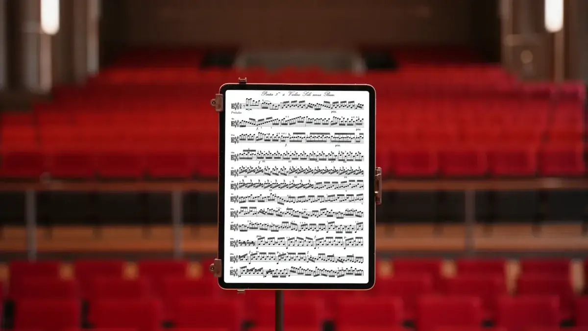 Partitions de musique sur iPad, ici l'iPad Pro 13 M4 (2024)