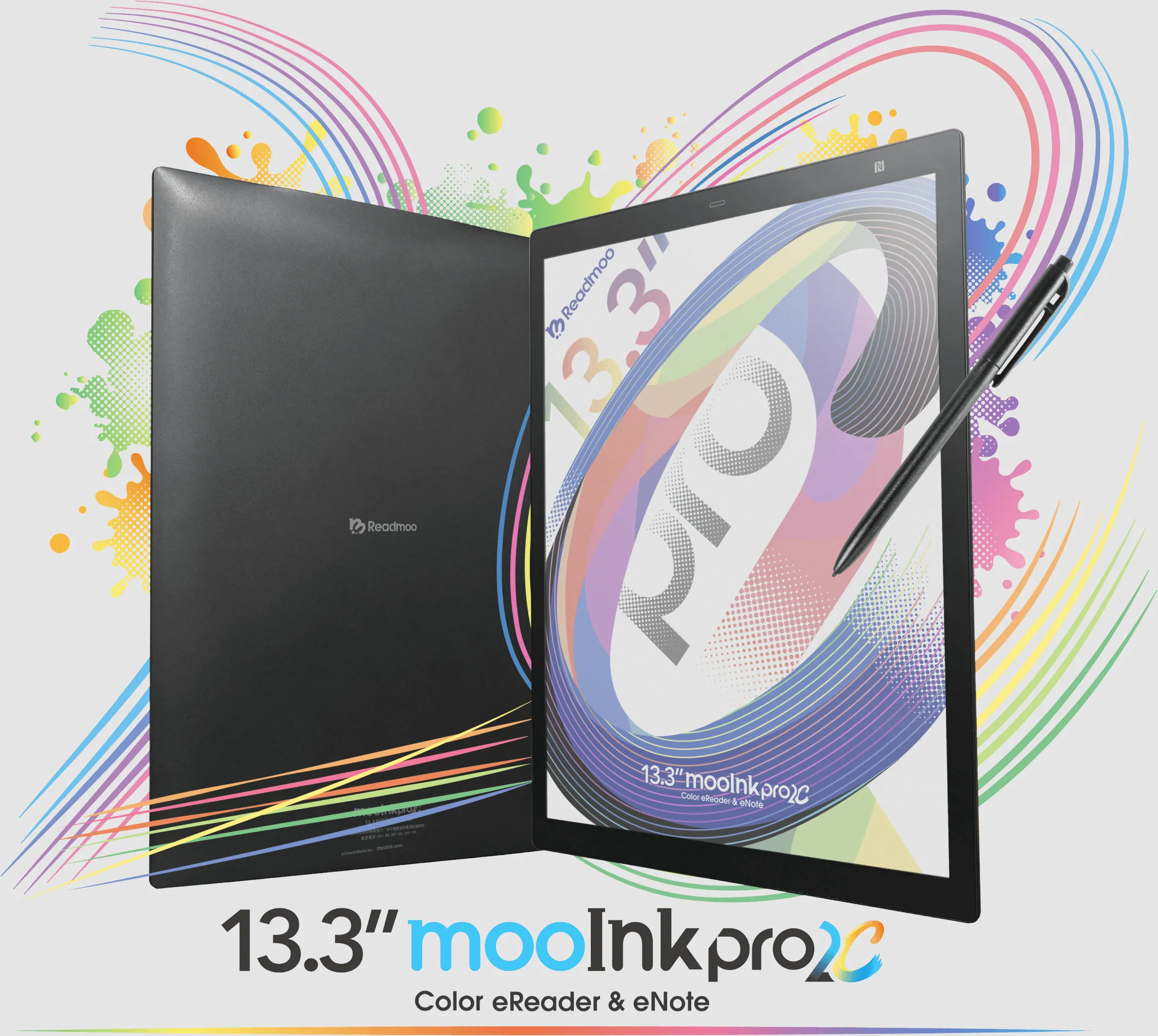 Readmoo mooInk pro 2C Color – Grande liseuse de 13,3 pouces couleur